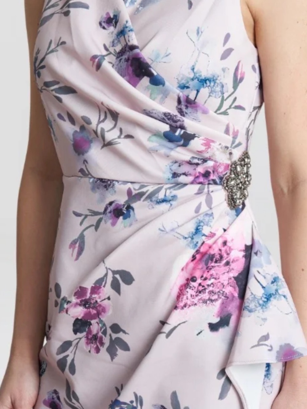 Beautiful flattering Alex Evenings Dress in Blush Pink sz 14